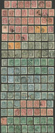CHILE: "Lot Of Rouletted ""Columbus"" Stamps (year 1877 Onwards), Used, Large Number And Of Very Fine Quality, It Possib - Chile