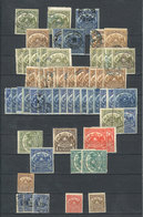 CHILE: Lot Of MANY HUNDREDS Of Interesting Stamps, Including Some Classics (Columbus), Fine Selection Of Telegraph Stamp - Cile
