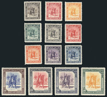 CYRENAICA - BRITISH OCCUPATION: Yvert 1/13, Mounted Warrior, Cmpl. Set Of 13 Values, MNH, Superb, Catalog Value Euros 16 - Other & Unclassified