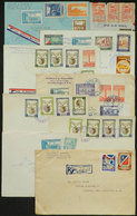 DOMINICAN REPUBLIC: 2 FDCs + 7 Covers Sent To Argentina Between 1945 And 1952, Nice Postages, VF Quality! - Repubblica Domenicana