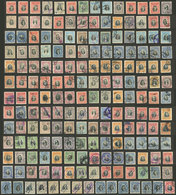 ECUADOR: Large Number Of Stamps From The 1902 Issue With Official CONTROL MARKS, Most Used And Of Very Fine Quality, Ver - Ecuador