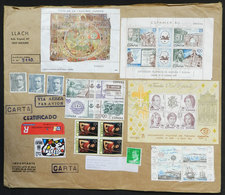 SPAIN: Large Cover Sent By Registered Airmail To Argentina In JUN/1996, With Large Multicolor Postage That Includes 3 So - Covers & Documents