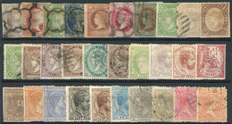 SPAIN: Stockcard With Classic And Old Stamps, Used (or Mint Without Gum But We Considered Their Price As Used, Lower), A - Collections