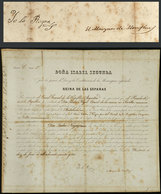 SPAIN: Diploma Dated 12/AP/1877 For A Consul In Argentina, Signed By Queen ISABELLA II (signed 'YO LA REINA'), Rare!! - Unclassified