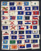 UNITED STATES: Yvert 1081/1130, Flags, Used, VF, Catalog Value Euros 25. - Andere & Zonder Classificatie