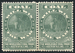 UNITED STATES: Coal Will Win The War, Beautiful Cinderella With View Of A Horse Pulling Loaded Carts Inside A Coal Mine, - Other & Unclassified