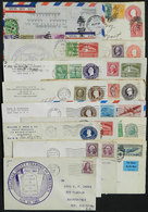 UNITED STATES: 16 Covers And Postal Stationeries + 1 Front Used Between 1907 And 1946, Including Good Postages, Several  - Storia Postale