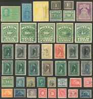 UNITED STATES: Interesting Lot Of Revenue Stamps, Fine To VF General Quality (some With Minor Defects), Very Useful Lot  - Fiscaux