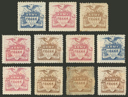 UNITED STATES: ARMY FRANK: Several Examples Of The 3 Values, Used Or Mint, Some With Gum, Fine General Quality, Very Nic - USA