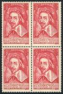 FRANCE: Sc.304, 1935 Cardinal Richelieu, MNH Block Of 4, Excellent Quality. Catalog Value US$280, Superb! - Autres & Non Classés