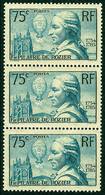 FRANCE: Sc.308, 1936 Rozier, Hot-air Balloon, MNH Strip Of 3, Excellent Quality. Catalog Value US$112.50, Superb! - Andere & Zonder Classificatie