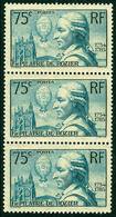 FRANCE: Sc.308, 1936 Rozier, Hot-air Balloon, MNH Strip Of 3, Excellent Quality. Catalog Value US$112.50, Superb! - Altri & Non Classificati