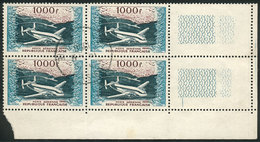 FRANCE: Yvert 33, 1954 1000Fr., Corner Block Of 4, Used, VF Quality! - Sonstige & Ohne Zuordnung