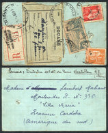 FRANCE: Label Of A Registered Parcel Post Sent From Chatillon Sun B. To Argentina In JA/1931, Interesting! - Andere & Zonder Classificatie