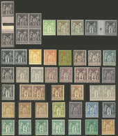 FRANCE: "Yvert 61 To 105 (not Consecutive), Very Attractive Lot Of ""Sage"" Stamps, Almost All Mint Lightly Hinged (seve - Verzamelingen