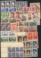 FRANCE: 65 Used Blocks Of 4, Including Several Of High Catalog Value, VF Quality, Good Opportunity! - Collections