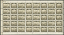 GUATEMALA: Yvert 320, 1944 ½c. Huehuetenango - Ruins Of Zakuleu, Complete Sheet Of 40 MNH Stamps, Excellent Quality, Fol - Guatemala