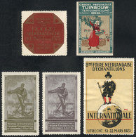 NETHERLANDS: 5 Old Cinderellas Of Various Topics, Excellent And Colorful Designs, General Quality Is Fine To VF, Very Ha - Sonstige & Ohne Zuordnung