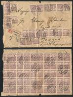 HUNGARY: Registered Cover Sent From Szentes To Praged On 27/FE/1923 With Spectacular Postage On Front And Reverse! - Altri & Non Classificati