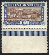 ICELAND: Yvert 116, Mint Never Hinged, With Bottom Sheet Margin, Excellent Quality, Catalog Value Euros 112.50 - Nuovi