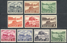 ICELAND: Sc.258/268 (without 260 Or 257), The 10 Values Issued In 1950, MNH, Excellent Quality, Catalog Value US$150 - Unused Stamps