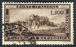 ITALY: Sc.518, 1949 100L. Repubblica Romana Used, VF Quality, Catalog Value US$125. - Unclassified