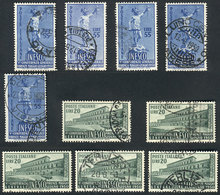 ITALY: Yvert 556/557, 1950 UNESCO, 5 Used Sets, VF Quality, Catalog Value Euros 115 - Ohne Zuordnung