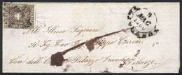 ITALY: Entire Letter Sent From Livorno To Firenze On 9/MAY/1860, Franked By Sc.19 Of Toscana, Very Nice, Scott Catalog U - Autres & Non Classés