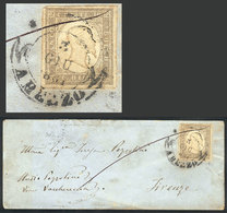 ITALY: Cover Sent From Arezzo To Firenze On 3/JUN/1861, Franked By Sc.11g Of Sardinia (10c. Gray), Very Nice, Catalog Va - Other & Unclassified