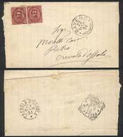 ITALY: Folded Cover Franked With 20c., Sent From BAVENO To CREVOLA D'OSSOLA On 22/MAR/1894, Transit Mark Of Pallanza, VF - Sonstige & Ohne Zuordnung