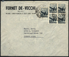 ITALY: Airmail Cover Franked With 50L.!!, Sent From Milano To Buenos Aires On 24/JUN/1947 (arrival Backstamp For 1/JUL), - Otros & Sin Clasificación
