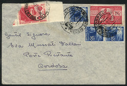 ITALY: Spectacular Mixed Postage: Airmail Cover Sent From Correggio To Argentina On 15/SE/1950 Franked With 190L. That I - Altri & Non Classificati