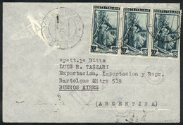 ITALY: Airmail Cover Franked With 195L., Sent From Roma To Argentina On 7/NO/1952, VF Quality! - Andere & Zonder Classificatie