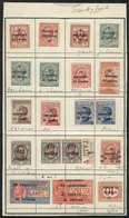 ITALY - TRENTE AND TRIESTE: VARIETIES: Approvals Book Page With Stamps Issued In 1919, All With Good Overprint Varieties - Other & Unclassified
