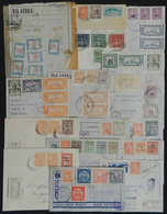 PARAGUAY: 14 Covers + 1 Front + 1 Parcel Post Front, Sent By Airmail From Asunción To Buenos Aires Between 1930 And 1938 - Paraguay
