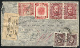 PARAGUAY: MIXED POSTAGE: Registered Airmail Cover Sent To Argentina On 9/DE/1949 Franked With 70c. + Argentina Stamps Fo - Paraguay