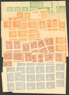 PARAGUAY: VARIETIES: Attractive Group Of Yvert 413 IMPERFORATE Horizontally Or Vertically (x25 Pairs In Large Blocks),   - Paraguay