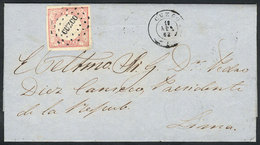 PERU: Entire Letter Sent From Cuzco To Lima On 19/AP/1863 To Pedro Diez Canceco (President Of The Republic), Franked Wit - Pérou