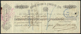 PERU: POSTAL MONEY ORDER Of Ayacucho 23/FE/1900 For 100 Soles De Plata To Be Paid To Mr. Miguel Richter In Lima, The Ori - Peru