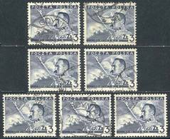 POLAND: Sc.332, 7 Used Examples Of Very Fine Quality, Catalog Value US$98. - Neufs