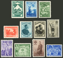 ROMANIA: Sc.B31/36 + B50/54, 1932 And 1935 Scouts, Cmpl. Sets Of 6 And 5 Values, VF Quality! - Unused Stamps