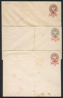 RUSSIA: 3 Old Surcharged PS Covers, Good Quality, Rare! - Andere & Zonder Classificatie
