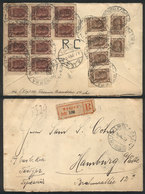 RUSSIA: Registered Cover Sent From Moscow To Germany On 10/AP/1923 With Very Nice Postage Applied On Back! - Brieven En Documenten