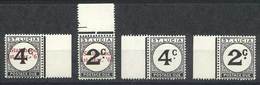 SAINT LUCIA: "Sc.J11/12, 1965 Set Of 2 Values + The Same Set With Red ""Satatehood 1st Mar. '67"" Overprint, Never Hinge - St.Lucia (...-1978)