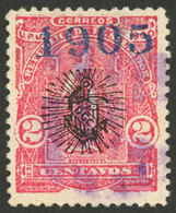 EL SALVADOR: "Sc.306a, With HORIZONTAL Type ""d"" Overprint, Not Valued In Scott, VF Quality, Rare!" - Salvador