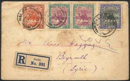 SUDAN: Registered Cover Sent From HALFA To Beyrouth On 19/NO/1921, With Interesting Cancels On Reverse! - Sudan (...-1951)