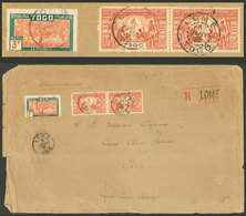 TOGO: Registered Cover Sent From Lomé To Accra (Gold Coast) On 6/JA/1932 Franked With 4.80Fr., The Borders With Minor Fa - Brieven En Documenten