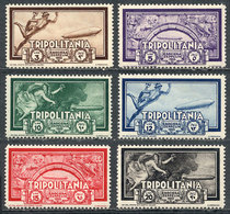 TRIPOLITANIA: Sc.C21/C26, 1933 Zeppelin, Cmpl. Set Of 6 Values, MNH, VF Quality! - Tripolitania