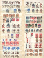 UKRAINE: Large Lot Of Modern Stamps Of Russia With Local Overprints Of Ukraine, Including Varieties Such As Inverted Ove - Ukraine