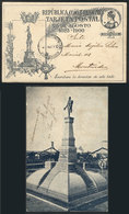 URUGUAY: 2c. Postal Card Used In 1900, With View Of Monument To Artigas In San José Printed On Back, VF, Rare! - Uruguay